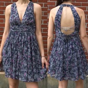 Kimchi Blue Floral Vneck Open Back Dress